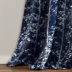 Hot Kirklands Home Navy Forest Curtain Panel Set, 95 in. Blue