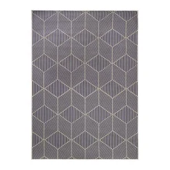 Clearance Kirklands Home Navy Geometric Washable Area Rug, 5x7 Blue