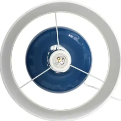 Hot Kirklands Home Navy Glass Short Oval Table Lamp Blue