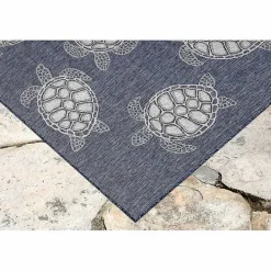 Hot Kirklands Home Navy Harrison Turtle Indoor/Outdoor Area Rug, 7x9 Blue