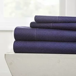 Sale Kirklands Home Navy Hearts 4-pc. Full Sheet Set Blue