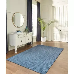 New Kirklands Home Navy Intertwine Indoor/Outdoor Area Rug, 4x7 Blue