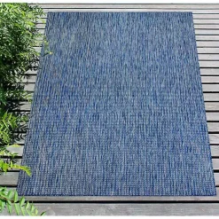 New Kirklands Home Navy Intertwine Indoor/Outdoor Area Rug, 4x7 Blue