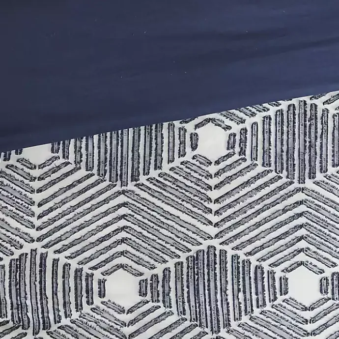 Clearance Kirklands Home Navy Jacquard 3-pc. California King Comforter Set