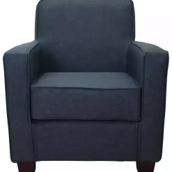New Kirklands Home Navy Johnston Upholstered Accent Chair Blue