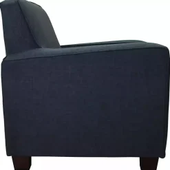 New Kirklands Home Navy Johnston Upholstered Accent Chair Blue