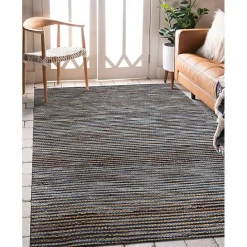 Clearance Kirklands Home Navy Jute and Wool Woven Area Rug, 5x8