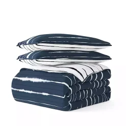 Clearance Kirklands Home Navy Linear Reversible 2-pc. Twin Quilt Set