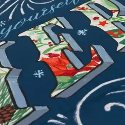 Discount Kirklands Home Navy Merry Little Christmas Kitchen Mat Blue