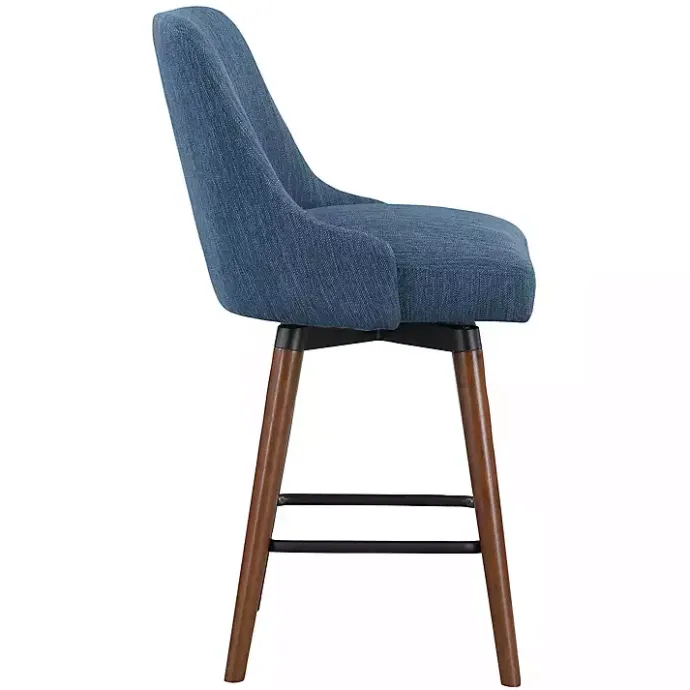 Sale Kirklands Home Navy Mid-Century Modern Swivel Counter Stool Blue