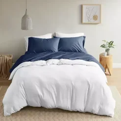 Best Kirklands Home Navy Peached Percale 4-pc. King Sheet Set Blue