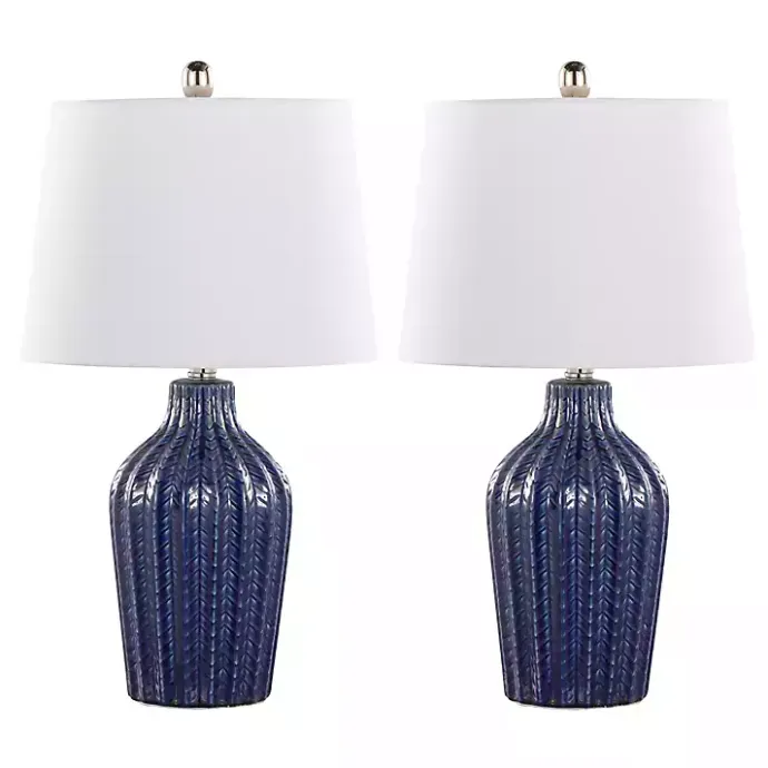 Outlet Kirklands Home Navy Rockwell Table Lamps, Set of 2 Blue