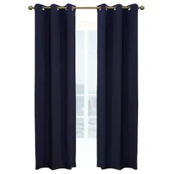 Online Kirklands Home Navy Room Darkening Curtain Panel Set, 63 in. Blue