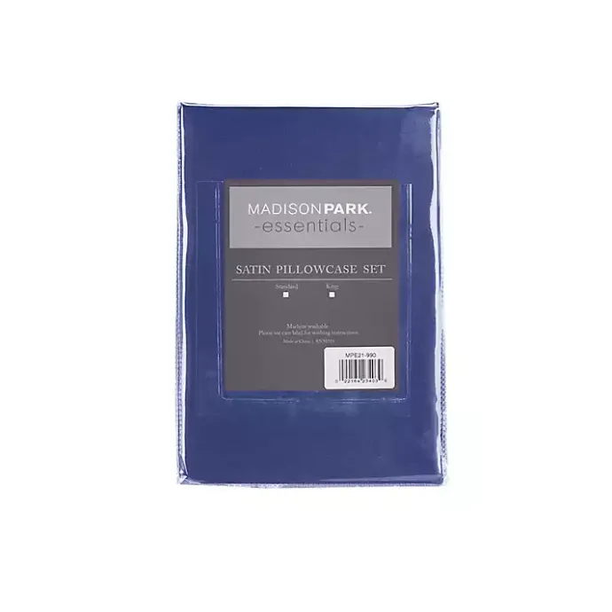 Kirklands Home Navy Satin King 2-pc. Pillow Case Set Blue