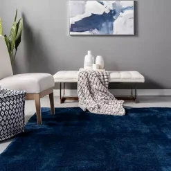 Outlet Kirklands Home Navy Shag Washable Area Rug, 6x9 Blue