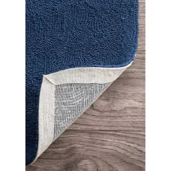 New Kirklands Home Navy Starfish Hooked Indoor/Outdoor Area Rug, 7x9