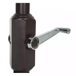 New Kirklands Home Navy Stripe Auto Tilt 9 ft. Outdoor Umbrella Blue