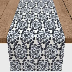 Hot Kirklands Home Navy Succulent Pattern Table Runner