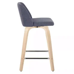 New Kirklands Home Navy Torino Upholstered Counter Stools, Set of 2 Blue