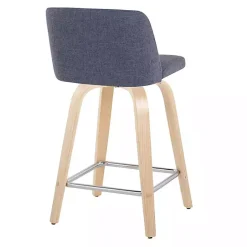 New Kirklands Home Navy Torino Upholstered Counter Stools, Set of 2 Blue