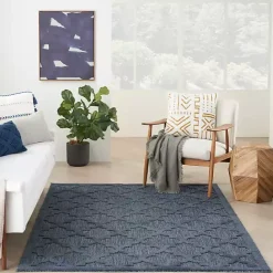 Online Kirklands Home Navy Trellis Indoor/Outdoor Area Rug, 5x7 Blue