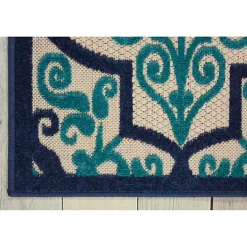 Discount Kirklands Home Navy Trellis Outdoor Area Rug, 7x10