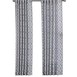 Discount Kirklands Home Navy Trellis Woven Single Curtain Panel, 84 in.