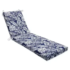 Hot Kirklands Home Navy Tropical Foliage Outdoor Chaise Cushion