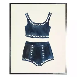 Online Kirklands Home Navy Two Piece Bathing Suit Framed Art Print