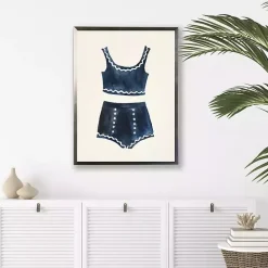 Online Kirklands Home Navy Two Piece Bathing Suit Framed Art Print