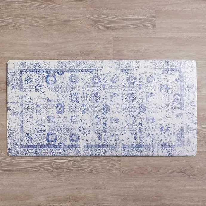 Best Kirklands Home Navy Vintage Floral Kitchen Mat