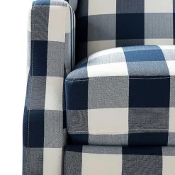 Clearance Kirklands Home Navy Windowpane Plaid Recliner