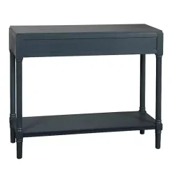 Hot Kirklands Home Navy Wood 2-Drawer Layla Console Table Blue