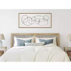 Hot Kirklands Home Neutral Abstract Circles Framed Canvas Art Print