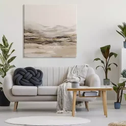 Best Kirklands Home Neutral Abstract Mountains Canvas Art Print
