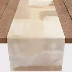 Online Kirklands Home Neutral Abstract Table Runner, 72 in. Tan