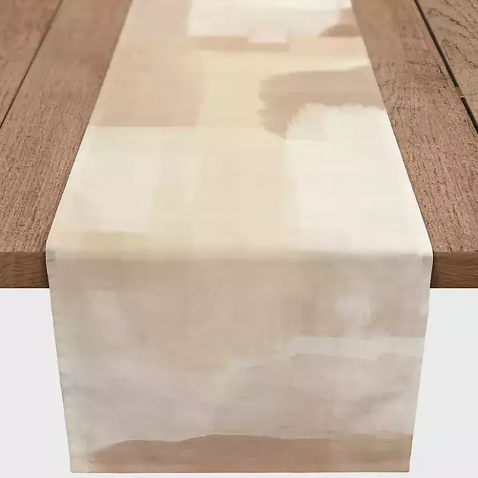 Online Kirklands Home Neutral Abstract Table Runner, 72 in. Tan