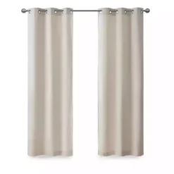 Best Kirklands Home Neutral Basketweave Curtain Panel Set, 84 in. Tan