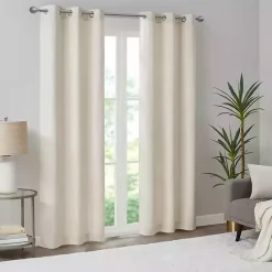Best Kirklands Home Neutral Basketweave Curtain Panel Set, 84 in. Tan