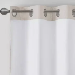 Best Kirklands Home Neutral Basketweave Curtain Panel Set, 84 in. Tan