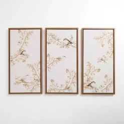 Discount Kirklands Home Neutral Birds Framed Canvas Art Prints, Set of 3