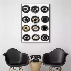 Hot Kirklands Home Neutral Circles Framed Canvas Art Print