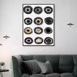 Hot Kirklands Home Neutral Circles Framed Canvas Art Print