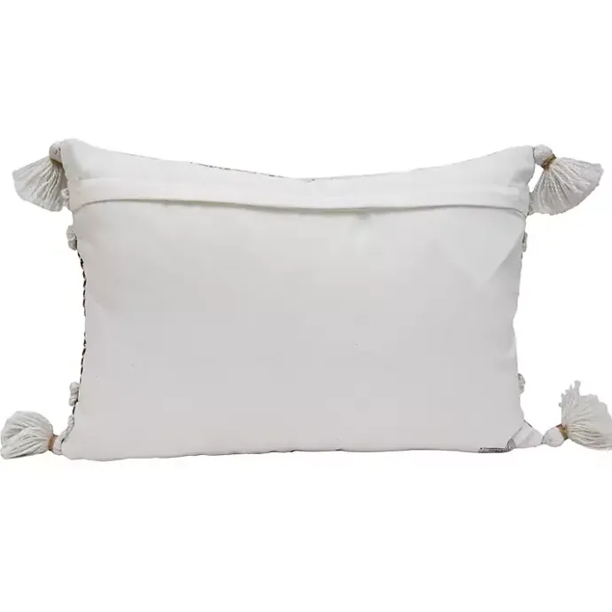 Hot Kirklands Home Neutral Colorblock Outdoor Lumbar Pillow