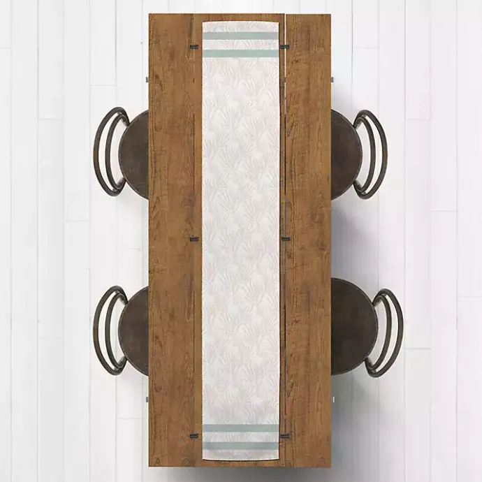 Outlet Kirklands Home Neutral Coral Stripe Table Runner, 72 in.