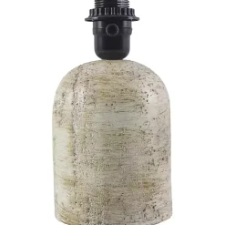 Best Kirklands Home Neutral Faux Stone Table Lamp with Scalloped Shade Tan