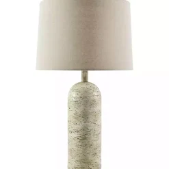 Hot Kirklands Home Neutral Faux Stone Vella Table Lamp Tan