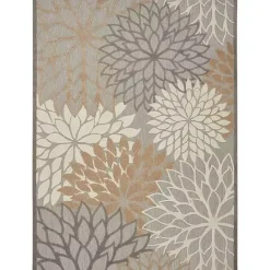 Online Kirklands Home Neutral Floral Burst Outdoor Area Rug, 7x10
