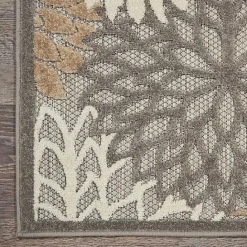 Online Kirklands Home Neutral Floral Burst Outdoor Area Rug, 7x10