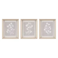 Sale Kirklands Home Neutral Floral Sprigs 3-pc. Framed Art Set